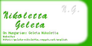 nikoletta geleta business card